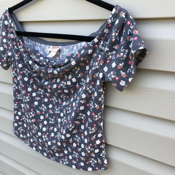 MOSSIMO | off shoulder grey crop top - Picture 4 of 5